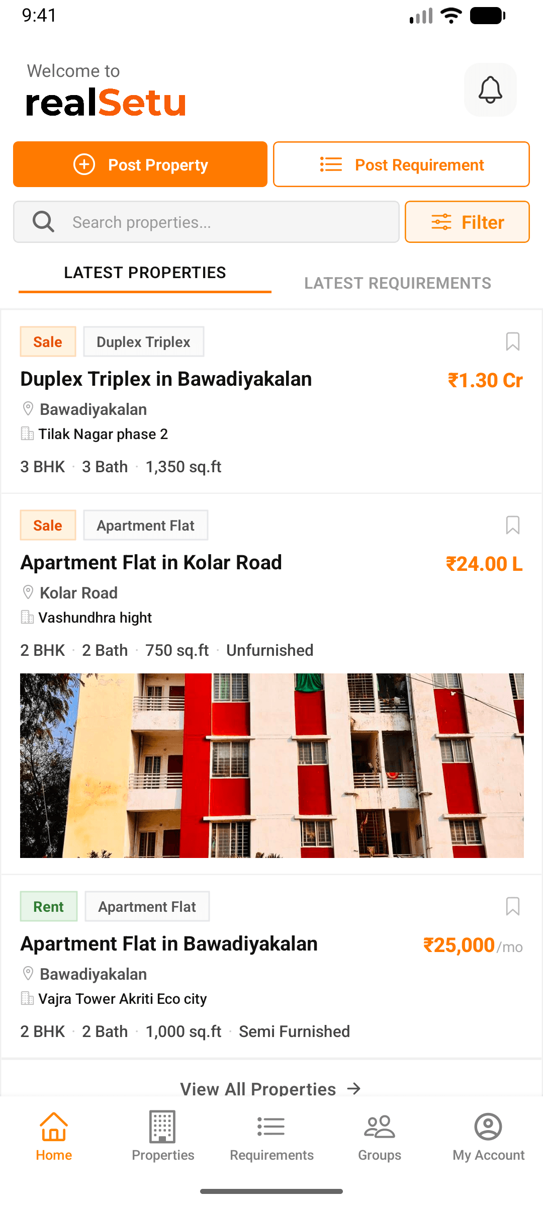 RealSetu app screenshot